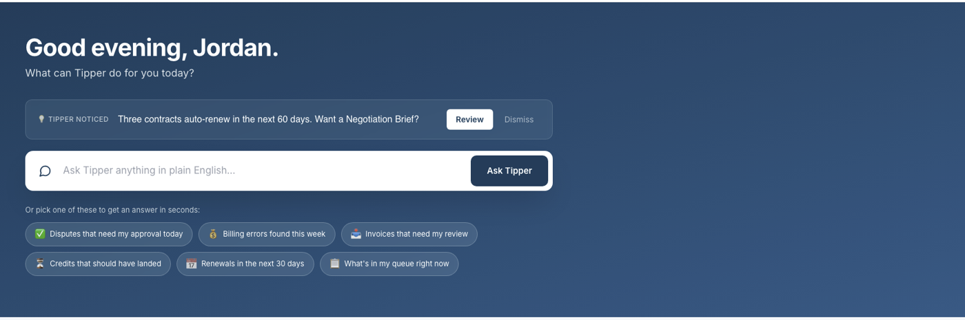 The TIP app: ask Tipper anything in plain English